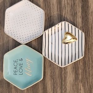 Set of 3 Hexagon Jewelry/Trinket Holders